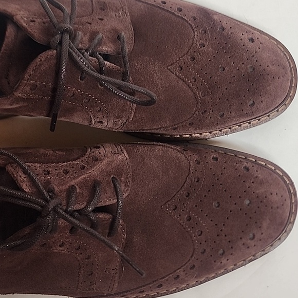 Ecco Vitrus Denmark I Bredebro 1968 Sz40/US Men\'s Wing Tip Brown Suede Oxfords